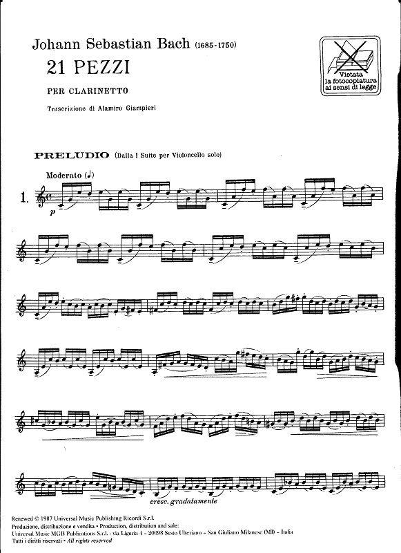 21 Pieces For Clarinet - cvičení pro klarinet